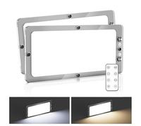 Kriogor 2 Pack 12V LED Ceiling Lights Campervan Lights with Remote & Switch 2 Color Modes, Dimmable 12V Car LED Interior Lighting 198 LEDs 2000LM Super Bright for Caravan Camper, 3000-4500-6000K