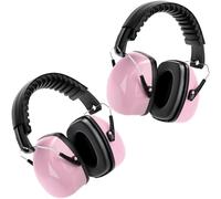 Kriogor 2 Pack Ear Defenders Children, 32dB SNR Noise Cancelling Headphones Hearing Protection Earmuffs, Soft Kids Ear Defender Adjustable Ear Protector for 3-16 Boys Girls (Light Pink-2pcs)