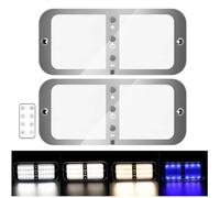Kriogor 2 Pcs 12V Ceiling Lights for Campervan with Remote and Switch - 4 Color Modes, Dimmable Car Interior Lighting, 72 LED 800LM Super Bright for Caravan, Camper, Motorhome