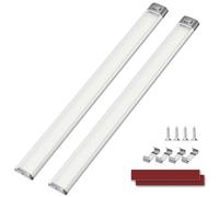 Kriogor 2PCS 12V Interior LED Lights, Upgraded 168 LED Universal Strip Light with ON/Off Switch, 40CM 6000K White Lamp for Caravan Motorhome Bus Van Car Camper RV Kitchen Wardrobe