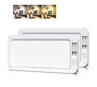 Kriogor 2Pcs 12V LED Campervan Lights 96LED 3 Color Modes Dimmable Caravan Lights Super Bright 12 Volt Caravan LED Ceiling Interior Lights for RV Motorhome Camper Car Trailer Boat Marine