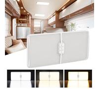Kriogor Ceiling Lights 12V Campervan Lights with Switch, 3 Color Modes, Dimmable Car Interior Lighting 192LED 1800LM Super Bright for Caravan Camper Motorhome