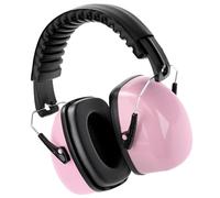 Kriogor Ear Defenders Children, 32dB SNR Noise Cancelling Headphones Hearing Protection Earmuffs, Soft Kids Ear Defender Adjustable Ear Protector for 3-16 Boys Girls (Light Pink-1pcs)