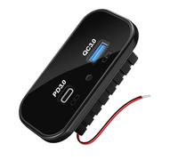 Kriogor RV USB Outlet, Quick Charge PD3.0 Type C & QC3.0 U SB A Charger Socket Panel, Car Charger USB 12 Volt Outlet for 12V/24V Car RV Marine Boat (Black-2 Ports)