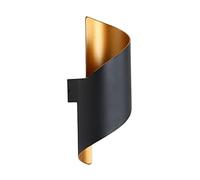 KRIPINC Indoor Outdoor LED Wall Light, Waterproof Ip65 Outdoor Wall Light, Up and Down Wall Lights, 10W Aluminium Wall Lamp, Wall Sconce for Living Room, Bedroom, Hallway, Porch, Garden (Black)