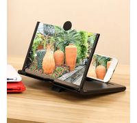 Kripyery 14/16/18" Mobile Phone Screen Magnifier,Folding Stand Holder,Gaming Enhancer Portable for Movie Video Enlarger 3D Phone Agnifier Screen Pull Design for All Smartphone Black L