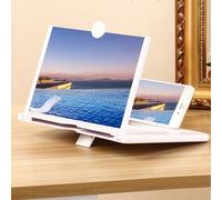 Kripyery 14/16/18" Mobile Phone Screen Magnifier,Folding Stand Holder,Gaming Enhancer Portable for Movie Video Enlarger 3D Phone Agnifier Screen Pull Design for All Smartphone White L