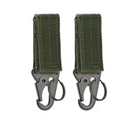 Kripyery 2Pcs Carabiner clip, Backpack Buckles Triangle Webbing Hawkbill Belt Buckles Keychain Clips camping accessories for Outdoor Home Rv, Camping, Fishing, Hiking, Traveling Army Green
