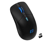 Kripyery G12 Wireless Mouse LED 2.4G Slim Slient Buttons Rechargeable Computer Optical Engine Gaming Mice for Laptop PC Computer Windows (Black)