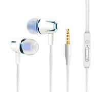 Kripyery In-Ear Headphones Wired Earphones with Microphone and Volume Control, Pure Sound and Powerful Bass Stereo Earphones with Mic Compatible with Devices with 3.5mm Headphones Jack (Blue)