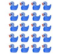 Kripyery Mini Duck Figurines Cute Resin Duck Statues 20pcs Mini Duck Glow-in-The-Dark Resin Duck Ornaments for Garden Home Party Decoration Royal Blue