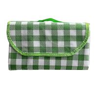 Kripyery Portable Picnic Blanket, Waterproof Plaid Rectangle Beach Blanket, Foldable Camping Mat, Outdoor Picnic Mat, Beach Mat for Spring Summer Camping, Travel, Patio, Hiking, Beach Green 1M