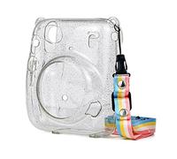 Kripyery Protective Clear Camera Case for Instax Mini 11 Instant Camera Bag, Protective Cover with Adjustable Shoulder Strap Clear