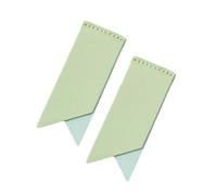 Kripyery Tight Stitching Bookmark Student Reading 2pcs Handmade Faux Leather Bookmarks Solid Color Wear Resistant Waterproof Decorative Book Light Green
