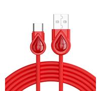 Kripyery USB C Cable, Data Cable 2-in-1 DC5V 2.5A Type-C Data Transmission Fast Charger Cord Wire for Android Mobile Phone Red