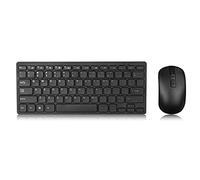 Kripyery Wireless Keyboard Mouse Set Ergonomic Optical Tracking 2.4GHz Bluetooth Computer Keyboard Mouse Combo for Android Black