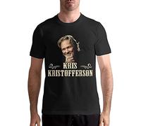 Kris Kristofferson Shirt Mens Classic Crew Neck T-Shirt Cotton Short Sleeves Top (X-Large)