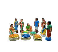 Krisha Krafts Earring Ceremony Function Set of 13 Golu Dolls Set - Kolu Bommai Bommalu Set for Dussera / Navaratri