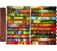 Krishan Incense Sticks, Series 5 | unique combination incense sticks (20 stick x 12 Hexa Pack = 240 Sticks) with Wooden Incense Holder (Krishan Series 5)