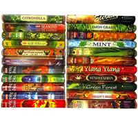 Krishan Various Scented Incense Stick Combo Gift Pack (12 Hexa Pack x 20 stick = 240 Sticks) with Wooden Incense Holder