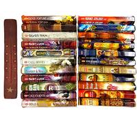 Krishan Various Scented Incense Stick for Meditation, Yoga, Relaxation and Positivity in Your Home & Office ( 12 Hexa Pack x 20 stick = 240 Sticks) with Wooden Incense Holder