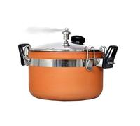 KRISHANA EXPORT STORE Organic Terracotta Earthen Clay Cooker with Lid for Curry, Dal, Frying - (3L, Brown)