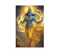 Krishna Canvas Poster Art Print Lord Krishna Painting Hindu God Indian God Wall Art For Room Decor (16)
