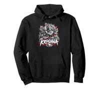 Krishna Divine Flute Lotus Battle Chariot Pullover Hoodie