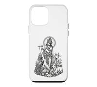 Krishna Hindu Deity Sacred Flute Devotional Line Art Case for iPhone 12 mini
