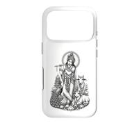 Krishna Hindu Deity Sacred Flute Devotional Line Art Case for iPhone 17 Pro