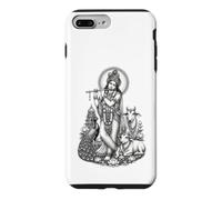 Krishna Hindu Deity Sacred Flute Devotional Line Art Case for iPhone 7 Plus/8 Plus