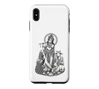 Krishna Hindu Deity Sacred Flute Devotional Line Art Case for iPhone XS Max