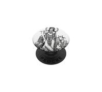 Krishna Hindu Deity Sacred Flute Devotional Line Art PopSockets Adhesive PopGrip