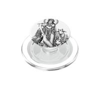 Krishna Hindu Deity Sacred Flute Devotional Line Art PopSockets PopGrip for MagSafe