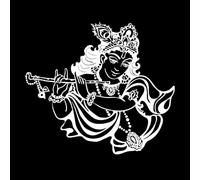 Krishna Hindu God India Hinduism Mural and Wall Vinyl Decal 34x38.4cm Removable Without Leaving Glue White