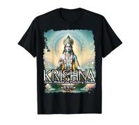 Krishna Hindu Indian God Mythology Spiritual Enlightenment Value Graphic T-Shirt, Men, Black, XL