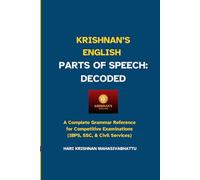 KRISHNAN'S ENGLISH: PARTS OF SPEECH DECODED: A Complete Grammar Reference for Competitive Examinations (IBPS, SSC, & Civil Services)