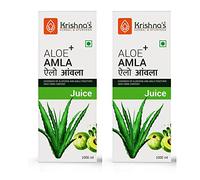Krishna's Herbal & Ayurveda Aloe Vera Amla Mix Juice - 1 l (Pack of 2)