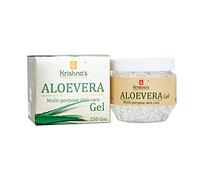 KRISHNA'S HERBAL & AYURVEDA Aloe Vera Gel - 250 G, Pure White Non-Sticky Transparent 3 In 1 Aloe Fresh Soothing Gel For Skin, Body & Hair, Vitamin E Natural Emollients, Dark Spots And Acne