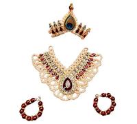 Krishnsakhi Laddu Gopal Jewellery Set Pearl and Stone for God Idols Decoration | Idol Height 4-8 inches
