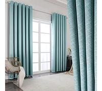Krismile Total Blackout 84 inch Drop -Thermal Insulated Soundproof & Noise Reducing, Thick Long Lined Curtains for living Room,Bedroom Darkening Curtains, 52 x 84inch,Teal,2 Panels
