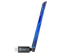 Krisnorey 2-in-1 Wi-Fi 6 Bluetooth 5.4 USB Adapter for PC Laptop, 5dBi High Gain AX900 2.4G/5GHz Wireless WiFi Network Dongle Auto-Driver for Windows 11 10 Desktop, Plug n Pair Headset, Keyboard, Mice