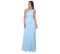 Krisp One Shoulder Evening Maxi Dress In Aqua Aqua 18