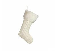 Krist+ Christmas Ornament Christmas Stocking White 28 x 4 x 46 cm (Pack of 12)
