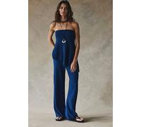 Krista Cotton-Linen Sweater Set by free-est at Free People in Poseidon, Size: Medium - female