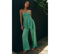 Krista Cotton-Linen Sweater Set by free-est at Free People in Vivid Combo, Size: Small - female