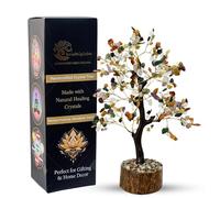 kristalglobe Crystal Tree of Life Multi Stone with 300 Beads - Healing Crystal Bonsai Tree for Positive Energy, Feng Shui Decor, Spiritual Home & Office Desk Ornament, Meditation Gift for Women