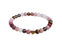 kristalglobe Loss & Grief Healing Crystal Bracelet for Women & Men | Rose Quartz, Amethyst, Smoky Quartz & Moonstone | Emotional Healing & Comfort Bracelet | Adjustable Spiritual Jewelry (4mm-20cm)