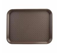 Olympia Kristallon Large Polypropylene Fast Food Tray Brown 450mm