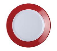 Kristallon Gala Melamine Plate Red Rim - 260mm 10 1/4" (Box 6)